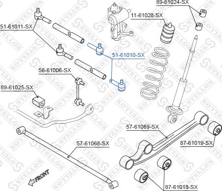 Stellox 51-61010-SX - Наконечник рульової тяги, кульовий шарнір avtolavka.club