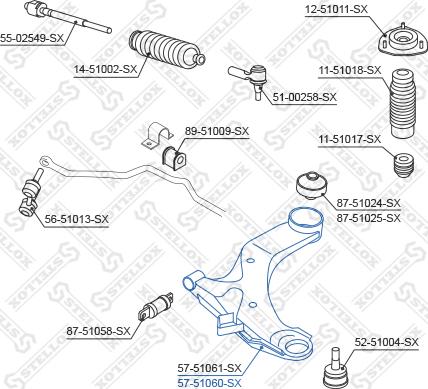 Stellox 57-51060-SX - Важіль незалежної підвіски колеса avtolavka.club