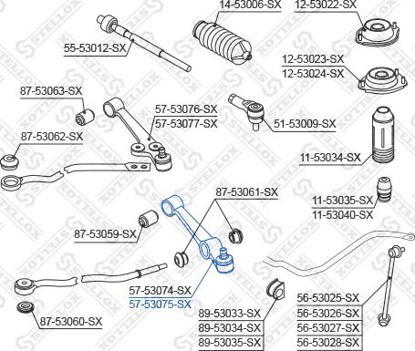 Stellox 57-53075-SX - Важіль незалежної підвіски колеса avtolavka.club