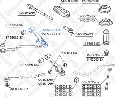 Stellox 57-53076-SX - Важіль незалежної підвіски колеса avtolavka.club