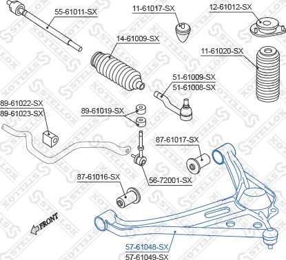 Stellox 57-61048-SX - Важіль незалежної підвіски колеса avtolavka.club