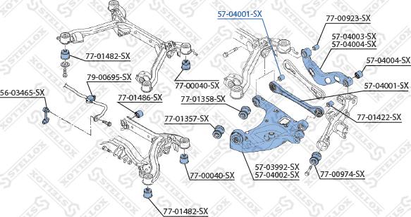 Stellox 57-04001-SX - Важіль незалежної підвіски колеса avtolavka.club