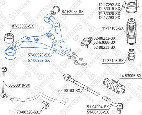 Stellox 57-00929-SX - Важіль незалежної підвіски колеса avtolavka.club