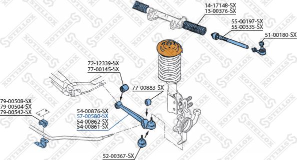 Stellox 57-00580-SX - Важіль незалежної підвіски колеса avtolavka.club