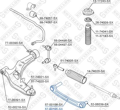 Stellox 57-00155-SX - Важіль незалежної підвіски колеса avtolavka.club