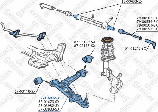 Stellox 57-01680-SX - Важіль незалежної підвіски колеса avtolavka.club