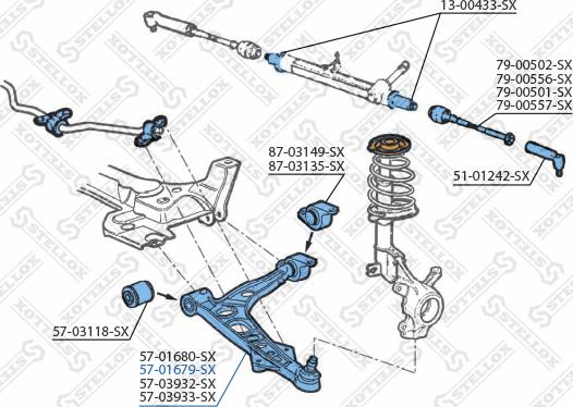 Stellox 57-01679-SX - Важіль незалежної підвіски колеса avtolavka.club