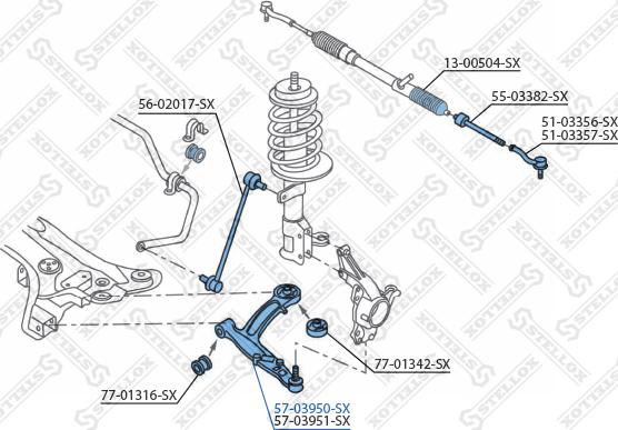 Stellox 57-03950-SX - Важіль незалежної підвіски колеса avtolavka.club