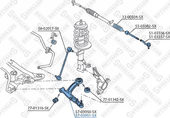 Stellox 57-03951-SX - Важіль незалежної підвіски колеса avtolavka.club