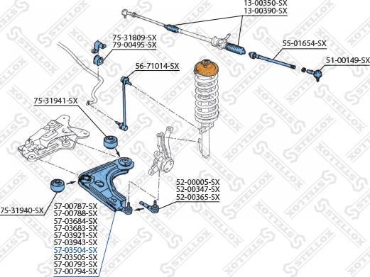 Stellox 57-03504-SX - Важіль незалежної підвіски колеса avtolavka.club