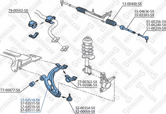 Stellox 57-03510-SX - Важіль незалежної підвіски колеса avtolavka.club