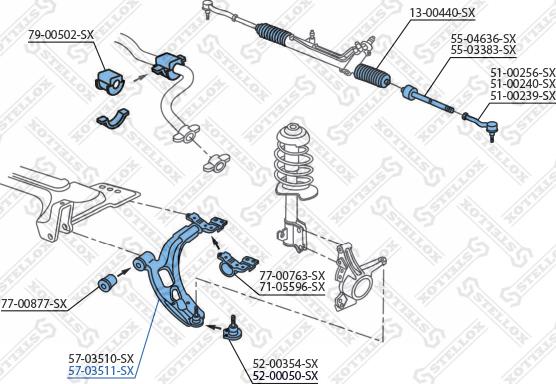 Stellox 57-03511-SX - Важіль незалежної підвіски колеса avtolavka.club