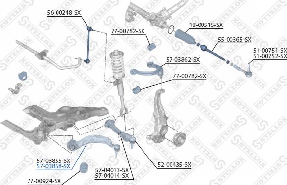 Stellox 57-03858-SX - Важіль незалежної підвіски колеса avtolavka.club