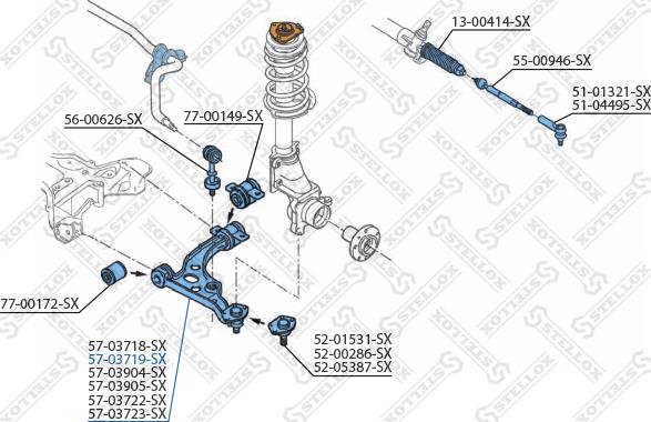 Stellox 57-03719-SX - Важіль незалежної підвіски колеса avtolavka.club