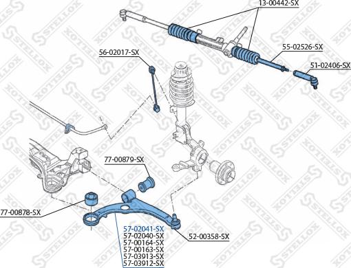 Stellox 57-02041-SX - Важіль незалежної підвіски колеса avtolavka.club