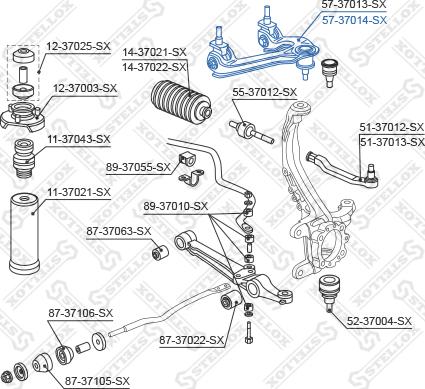 Stellox 57-37014-SX - Важіль незалежної підвіски колеса avtolavka.club