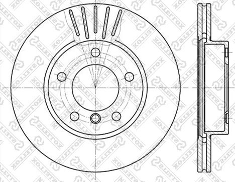 Stellox 6020-1521V-SX - Гальмівний диск avtolavka.club