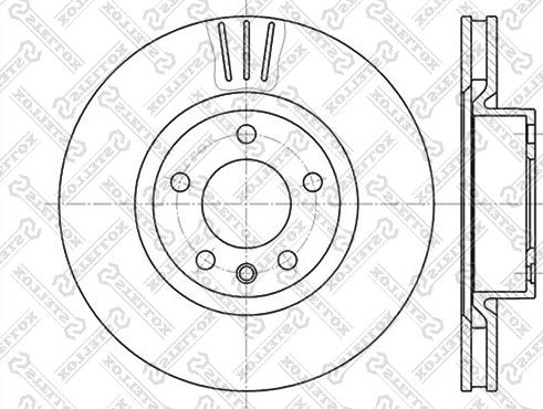 Stellox 6020-3622V-SX - Гальмівний диск avtolavka.club