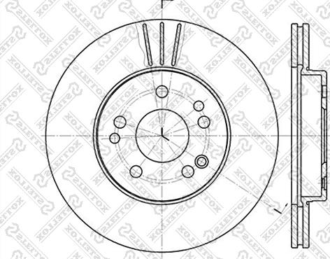 Stellox 6020-3308V-SX - Гальмівний диск avtolavka.club