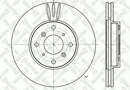 Stellox 6020-2625V-SX - Гальмівний диск avtolavka.club