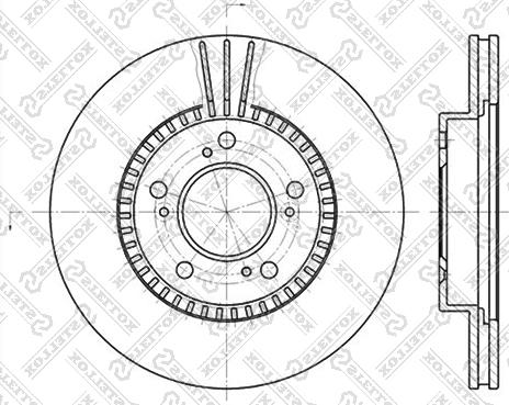 Stellox 6020-2622V-SX - Гальмівний диск avtolavka.club