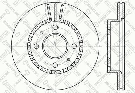 Stellox 6020-2244V-SX - Гальмівний диск avtolavka.club