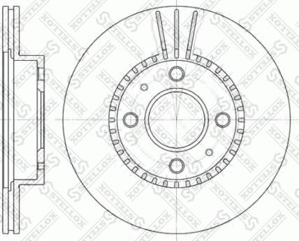 Stellox 6020-2245V-SX - Гальмівний диск avtolavka.club