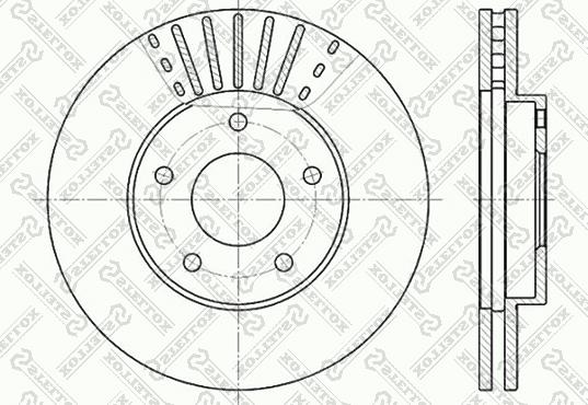 Stellox 6020-2256V-SX - Гальмівний диск avtolavka.club