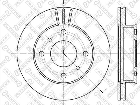 Stellox 6020-2230V-SX - Гальмівний диск avtolavka.club