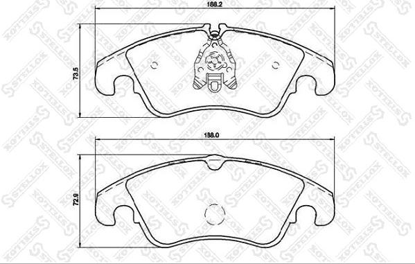 Stellox 000 055B-SX - Гальмівні колодки, дискові гальма avtolavka.club