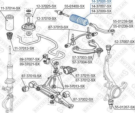 Stellox 14-37006-SX - Пильник, рульове управління avtolavka.club