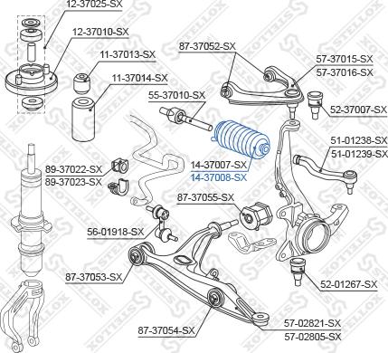 Stellox 14-37008-SX - Пильник, рульове управління avtolavka.club