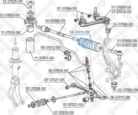 Stellox 14-37012-SX - Пильник, рульове управління avtolavka.club