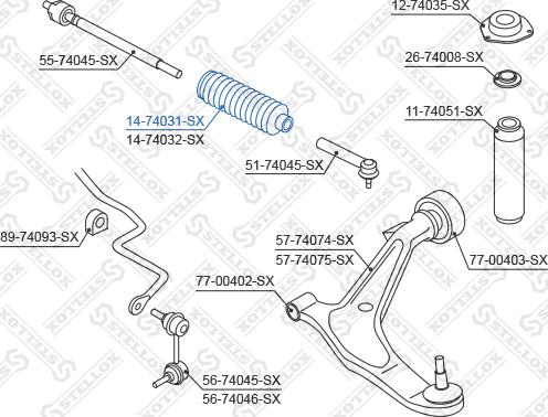 Stellox 14-74031-SX - Пильник, рульове управління avtolavka.club