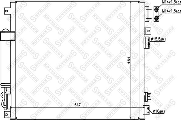 Stellox 10-45414-SX - Конденсатор, кондиціонер avtolavka.club