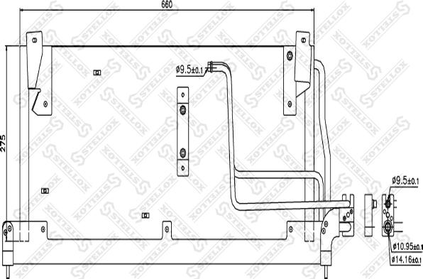 Stellox 10-45487-SX - Конденсатор, кондиціонер avtolavka.club