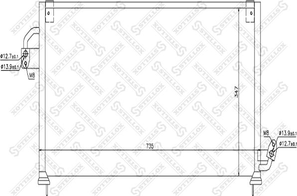 Stellox 10-45521-SX - Конденсатор, кондиціонер avtolavka.club