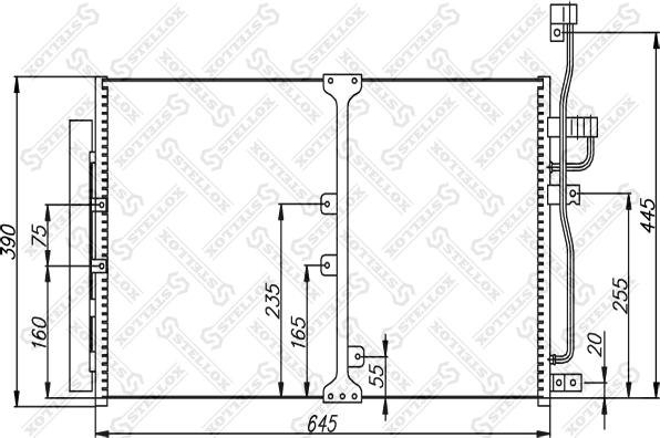 Stellox 10-45608-SX - Конденсатор, кондиціонер avtolavka.club