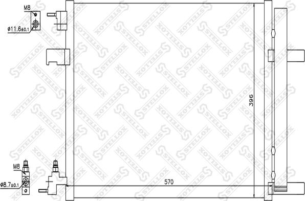 Stellox 10-45686-SX - Конденсатор, кондиціонер avtolavka.club