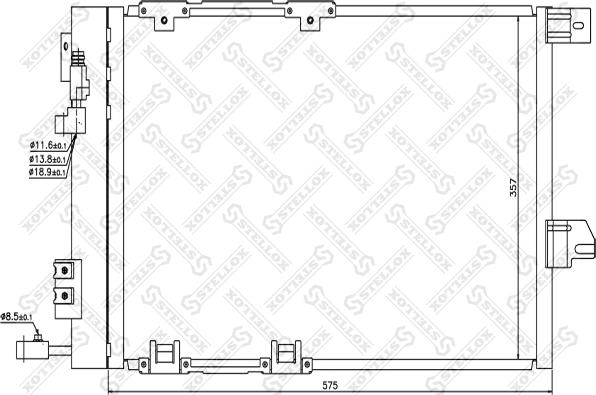 Stellox 10-45015-SX - Конденсатор, кондиціонер avtolavka.club