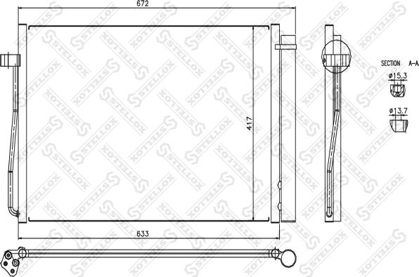 Stellox 10-45022-SX - Конденсатор, кондиціонер avtolavka.club