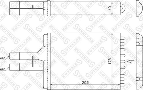 Stellox 10-35076-SX - Теплообмінник, опалення салону avtolavka.club