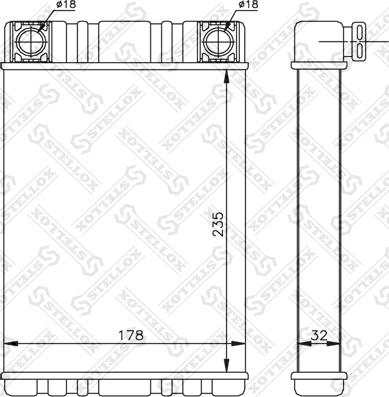 Stellox 10-35144-SX - Теплообмінник, опалення салону avtolavka.club