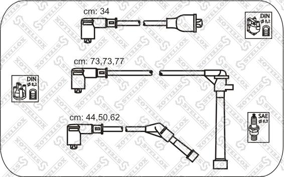 Stellox 10-38266-SX - Комплект проводів запалювання avtolavka.club