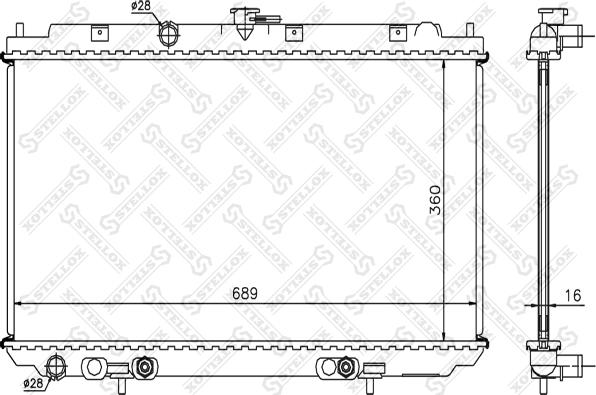 Stellox 10-25442-SX - Радіатор, охолодження двигуна avtolavka.club