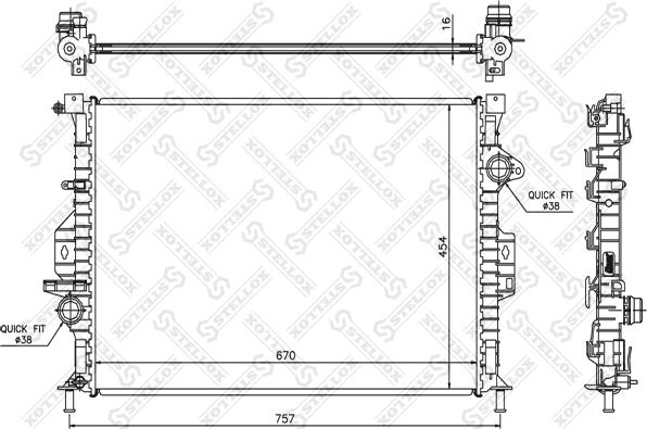 Stellox 10-25456-SX - Радіатор, охолодження двигуна avtolavka.club