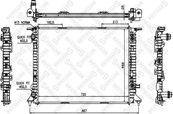 Stellox 10-25451-SX - Радіатор, охолодження двигуна avtolavka.club