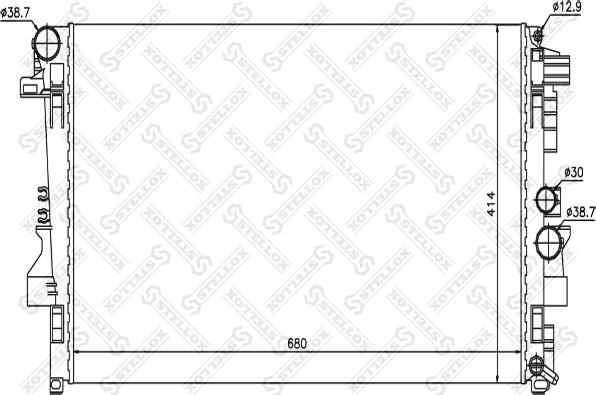 Stellox 10-25401-SX - Радіатор, охолодження двигуна avtolavka.club