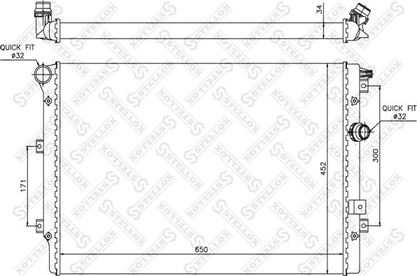 Stellox 10-25412-SX - Радіатор, охолодження двигуна avtolavka.club