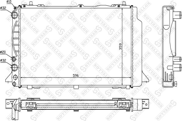 Stellox 10-25536-SX - Радіатор, охолодження двигуна avtolavka.club